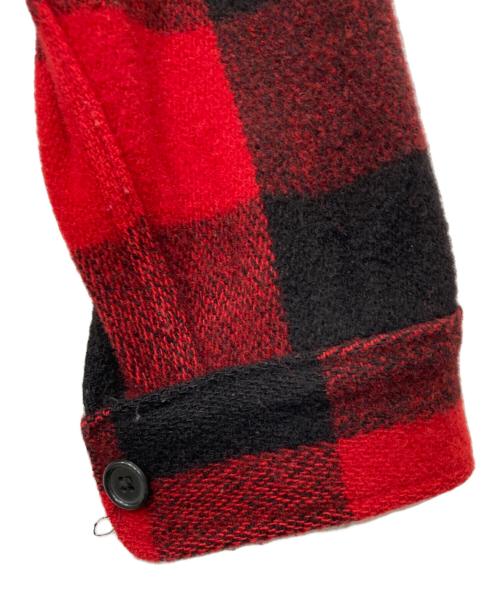 WOOLRICH（ウールリッチ）WOOLRICH (ウールリッチ) ブロックチェックウールジャケット レッド×ブラック サイズ:-の古着・服飾アイテム