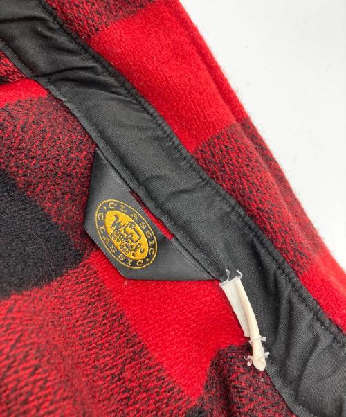 WOOLRICH（ウールリッチ）WOOLRICH (ウールリッチ) ブロックチェックウールジャケット レッド×ブラック サイズ:-の古着・服飾アイテム