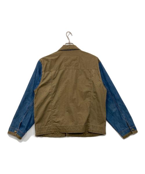 C.P COMPANY（シーピーカンパニー）C.P COMPANY (シーピーカンパニー) 切替デニムジャケット インディゴ×ブラウン サイズ:18の古着・服飾アイテム