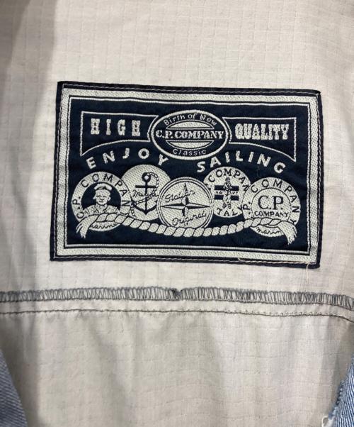 C.P COMPANY（シーピーカンパニー）C.P COMPANY (シーピーカンパニー) 切替デニムジャケット インディゴ×ブラウン サイズ:18の古着・服飾アイテム