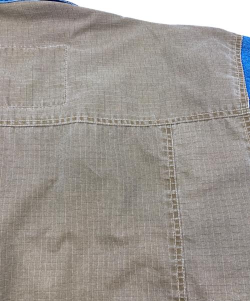 C.P COMPANY（シーピーカンパニー）C.P COMPANY (シーピーカンパニー) 切替デニムジャケット インディゴ×ブラウン サイズ:18の古着・服飾アイテム