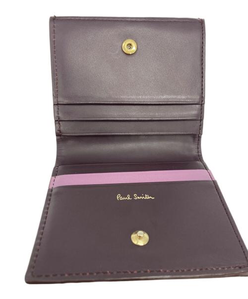 PAUL SMITH（ポールスミス）PAUL SMITH (ポールスミス) マーケトリーストライプラビット コンパクト3つ折り財布 レッドの古着・服飾アイテム