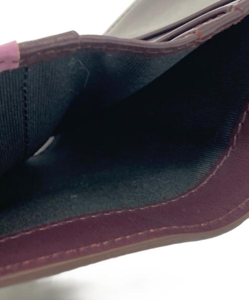 PAUL SMITH（ポールスミス）PAUL SMITH (ポールスミス) マーケトリーストライプラビット コンパクト3つ折り財布 レッドの古着・服飾アイテム