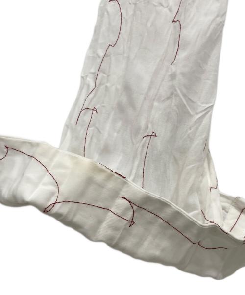 ISSEY MIYAKE（イッセイミヤケ）ISSEY MIYAKE (イッセイミヤケ) 刺繍デザインシャツ ホワイト サイズ:1の古着・服飾アイテム