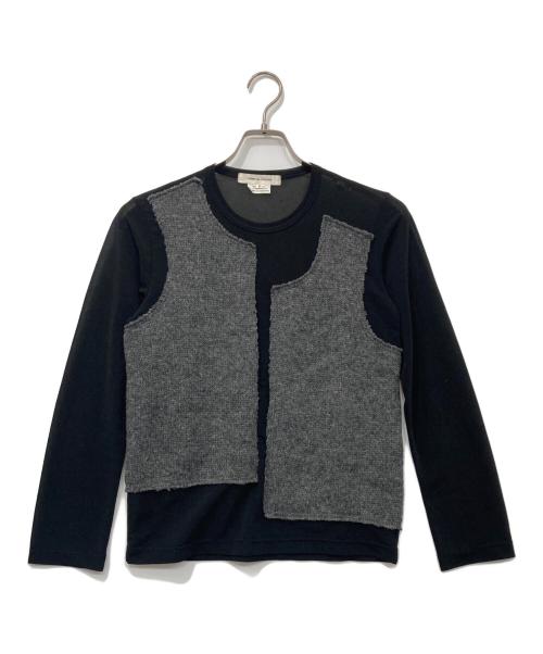 COMME des GARCONS（コムデギャルソン）COMME des GARCONS (コムデギャルソン) シアーニットカットソー ブラック サイズ:Sの古着・服飾アイテム