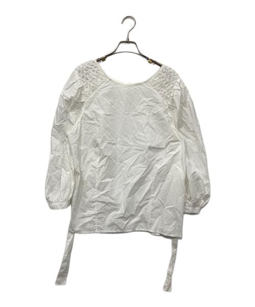 merlette（マーレット）merlette (マーレット) リボンブラウス ホワイト サイズ:Sの古着・服飾アイテム