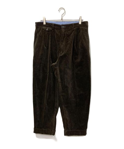 BEAMS PLUS（ビームスプラス）BEAMS PLUS (ビームスプラス) 2Pleats Corduroy pants ブラウン サイズ:Lの古着・服飾アイテム
