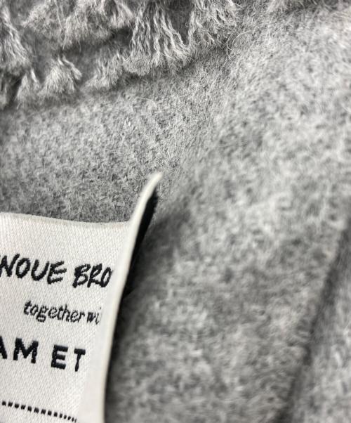 THE INOUE BROTHERS（イノウエブラザーズ）THE INOUE BROTHERS (イノウエブラザーズ) Adam et Rope (アダム エ ロペ) 別注大判ストール/ベビーアルパカ大判ストール グレーの古着・服飾アイテム