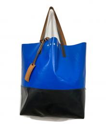 MARNI（マルニ）の古着「トートバッグ/TRIBECAショッピングバッグ」｜ブルー