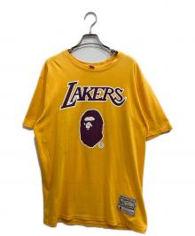 A BATHING APE×MITCHELL & NESS（アベイシングエイプ×ミッチェルアンドネス）の古着「Lakers Tee」｜イエロー