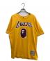A BATHING APE（アベイシングエイプ）の古着「Lakers Tee」｜イエロー