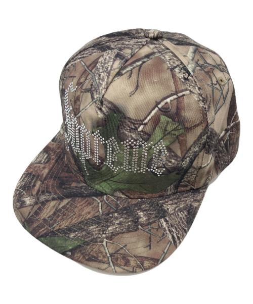 SUPREME（シュプリーム）SUPREME (シュプリーム) Rhinestone 5-Panel camo/ラインストーン5パネルキャップ カモ グリーン サイズ:-の古着・服飾アイテム