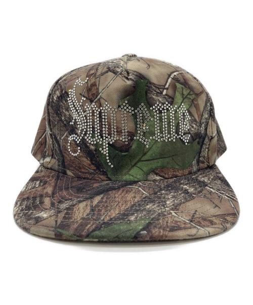 SUPREME（シュプリーム）SUPREME (シュプリーム) Rhinestone 5-Panel camo/ラインストーン5パネルキャップ カモ グリーン サイズ:-の古着・服飾アイテム