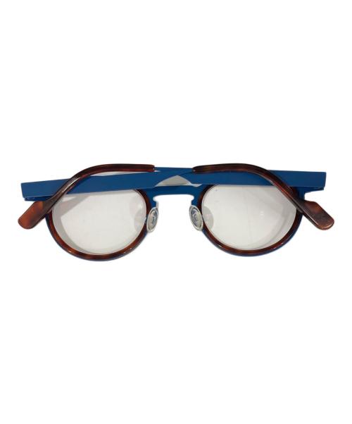 anne et valentin（アンバレンタイン）anne et valentin (アンバレンタイン) 伊達眼鏡　FLOYD U187 ブルー×ブラウン サイズ:44□24-145の古着・服飾アイテム