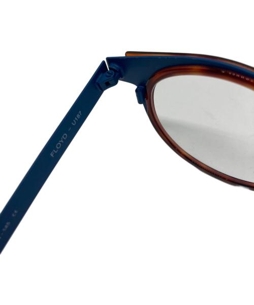 anne et valentin（アンバレンタイン）anne et valentin (アンバレンタイン) 伊達眼鏡　FLOYD U187 ブルー×ブラウン サイズ:44□24-145の古着・服飾アイテム
