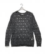 TAAKKターク）の古着「PERFORATED KNIT PULLOVER/メッシュ プルオーバー ニット」｜グレー