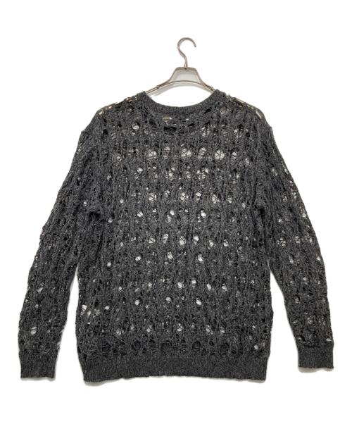 TAAKK（ターク）TAAKK (ターク) PERFORATED KNIT PULLOVER/メッシュ プルオーバー ニット  グレー サイズ:3の古着・服飾アイテム