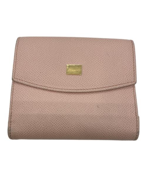 Salvatore Ferragamo（サルヴァトーレ フェラガモ）Salvatore Ferragamo (サルヴァトーレ フェラガモ) 3つ折り財布 ライトピンクの古着・服飾アイテム