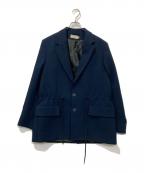 maison kitsuneメゾンキツネ）の古着「ウエストドローコードテーラードジャケット」｜ネイビー