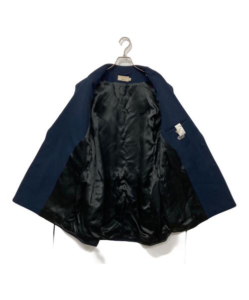 maison kitsune（メゾンキツネ）MAISON KITSUNE (メゾンキツネ) ウエストドローコードテーラードジャケット ネイビー サイズ:Mの古着・服飾アイテム