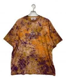 STONE ISLAND×SUPREME（ストーンアイランド×シュプリーム）の古着「Embroidered Logo S/S Top/タイダイTシャツ」｜オレンジ×パープル