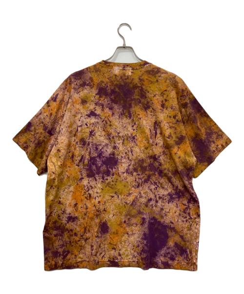 STONE ISLAND（ストーンアイランド）STONE ISLAND (ストーンアイランド) SUPREME (シュプリーム) Embroidered Logo S/S Top/タイダイTシャツ オレンジ×パープル サイズ:XLの古着・服飾アイテム