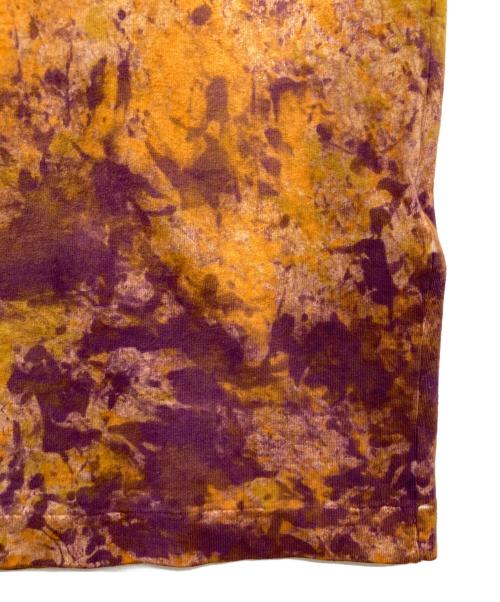 STONE ISLAND（ストーンアイランド）STONE ISLAND (ストーンアイランド) SUPREME (シュプリーム) Embroidered Logo S/S Top/タイダイTシャツ オレンジ×パープル サイズ:XLの古着・服飾アイテム