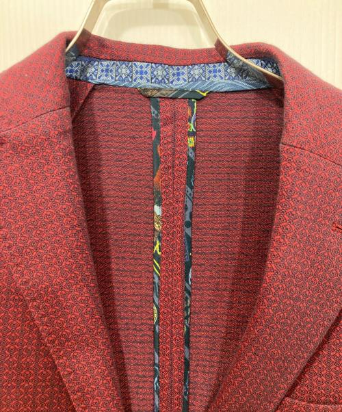 ETRO（エトロ）ETRO (エトロ) 総柄 テーラードジャケット ボルドー サイズ:48の古着・服飾アイテム