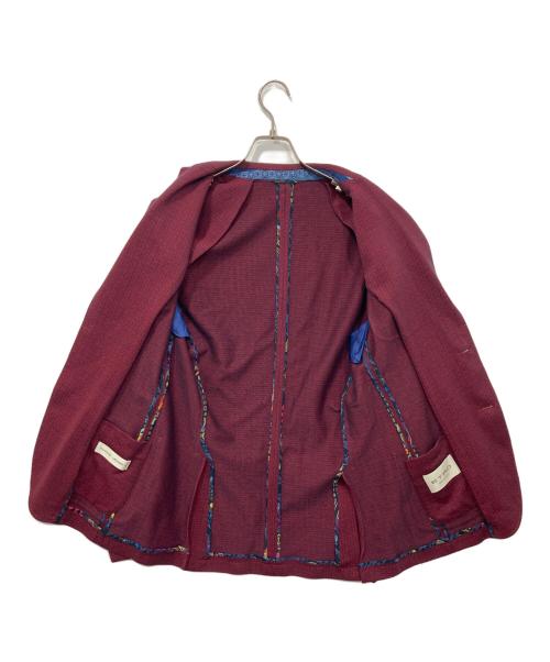 ETRO（エトロ）ETRO (エトロ) 総柄 テーラードジャケット ボルドー サイズ:48の古着・服飾アイテム