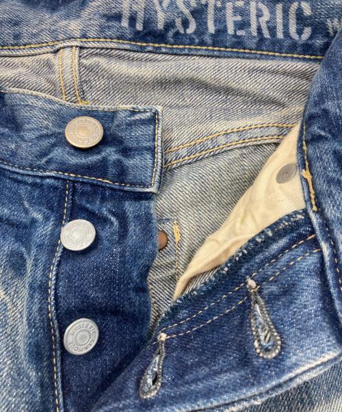 Hysteric Glamour（ヒステリックグラマー）Hysteric Glamour (ヒステリックグラマー) スタッズ装飾デニムパンツ インディゴ サイズ:29の古着・服飾アイテム