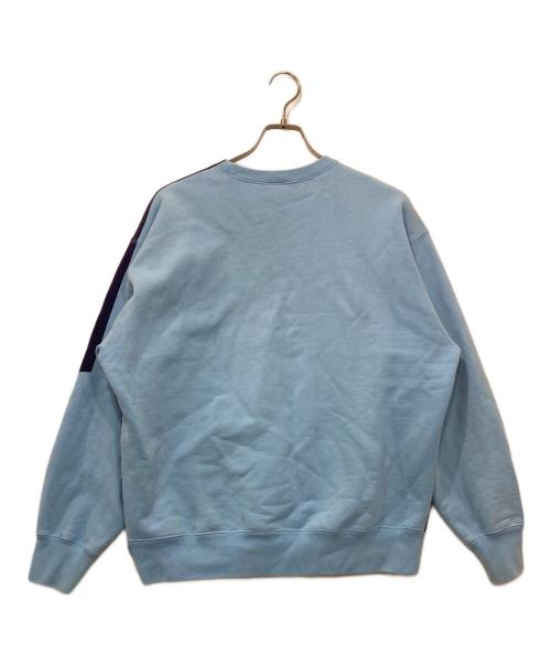 SUPREME（シュプリーム）SUPREME (シュプリーム) Overprint Crewneck/オーバープリントスルーネックスウェット ブルー サイズ:Ｍの古着・服飾アイテム
