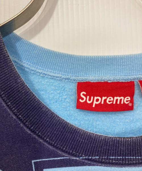 SUPREME（シュプリーム）SUPREME (シュプリーム) Overprint Crewneck/オーバープリントスルーネックスウェット ブルー サイズ:Ｍの古着・服飾アイテム