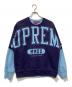 SUPREME（シュプリーム）の古着「Overprint Crewneck/オーバープリントスルーネックスウェット」｜ブルー