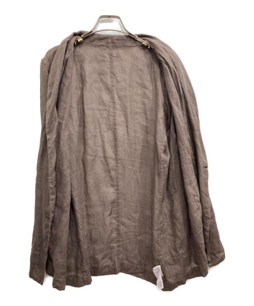 Whim Gazette（ウィムガゼット）Whim Gazette (ウィムガゼット) ラミーダブルジャケット ブラウン サイズ:Fの古着・服飾アイテム