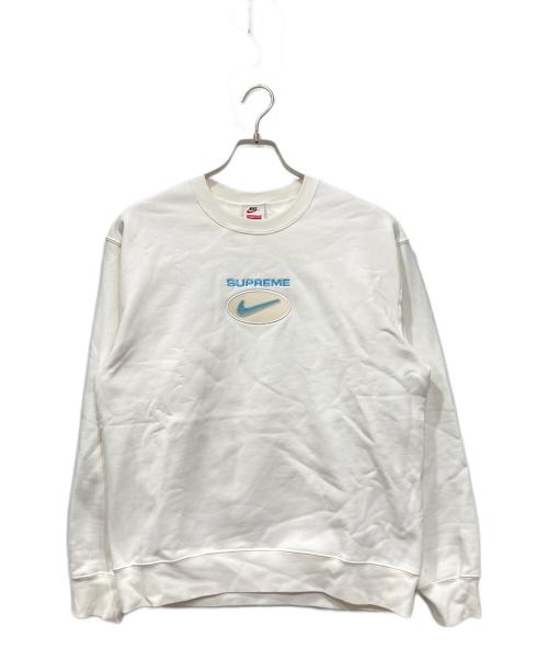 NIKE（ナイキ）NIKE (ナイキ) Supreme (シュプリーム) jewel crewneck コラボスウェット ホワイト サイズ:Sの古着・服飾アイテム
