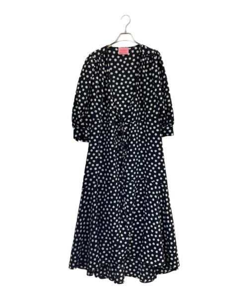 Kate Spade（ケイトスペード）Kate Spade (ケイトスペード) ミモレカシュクールワンピース ブラック サイズ:4の古着・服飾アイテム