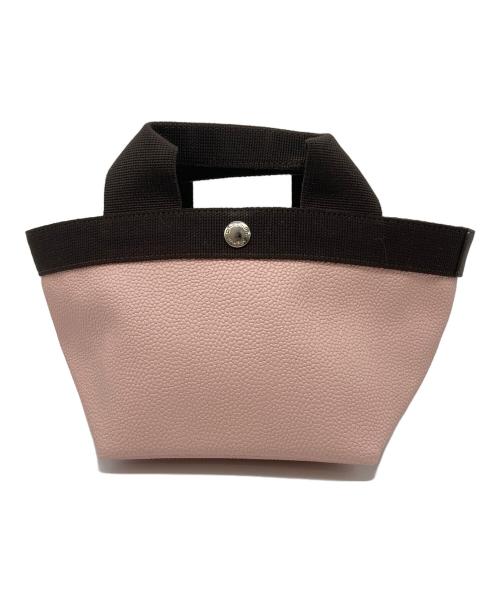 Herve Chapelier（エルベシャプリエ）Herve Chapelier (エルベシャプリエ) 701GP  リュクス舟型トートS ピンク×ブラウンの古着・服飾アイテム