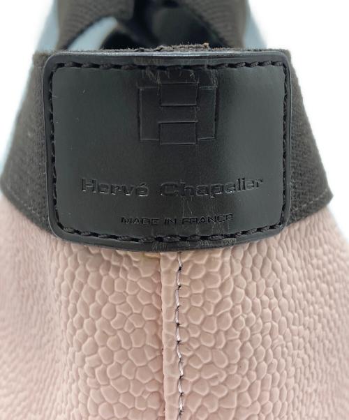 Herve Chapelier（エルベシャプリエ）Herve Chapelier (エルベシャプリエ) 701GP  リュクス舟型トートS ピンク×ブラウンの古着・服飾アイテム