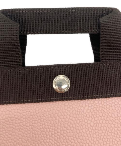 Herve Chapelier（エルベシャプリエ）Herve Chapelier (エルベシャプリエ) 701GP  リュクス舟型トートS ピンク×ブラウンの古着・服飾アイテム