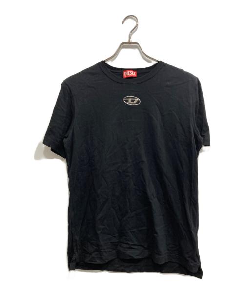 DIESEL（ディーゼル）DIESEL (ディーゼル) オーバルD ロゴ オーガニックコットンTシャツ ブラック サイズ:Sの古着・服飾アイテム