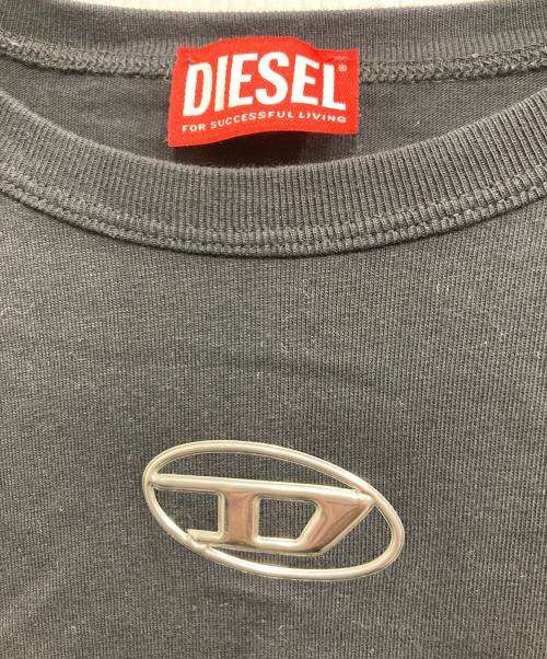 DIESEL（ディーゼル）DIESEL (ディーゼル) オーバルD ロゴ オーガニックコットンTシャツ ブラック サイズ:Sの古着・服飾アイテム