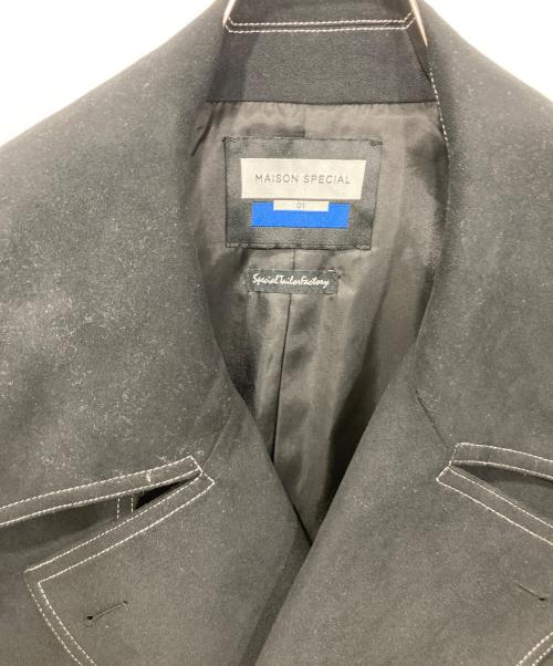 MAISON SPECIAL（メゾンスペシャル）MAISON SPECIAL (メゾンスペシャル) 2WAYステッチショートブルゾン ブラック サイズ:01の古着・服飾アイテム
