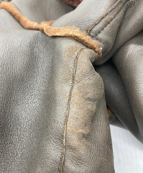 HUGO HUGO BOSS（ヒューゴ ヒューゴボス）HUGO HUGO BOSS (ヒューゴ ヒューゴボス) ムートンジャケット ブラウン サイズ:Lの古着・服飾アイテム