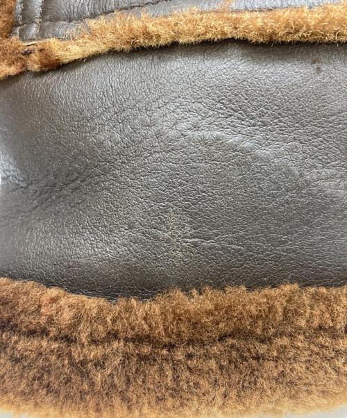 HUGO HUGO BOSS（ヒューゴ ヒューゴボス）HUGO HUGO BOSS (ヒューゴ ヒューゴボス) ムートンジャケット ブラウン サイズ:Lの古着・服飾アイテム