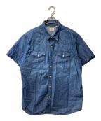 LEVI'Sリーバイス）の古着「半袖デニムウエスタンシャツ」｜インディゴ