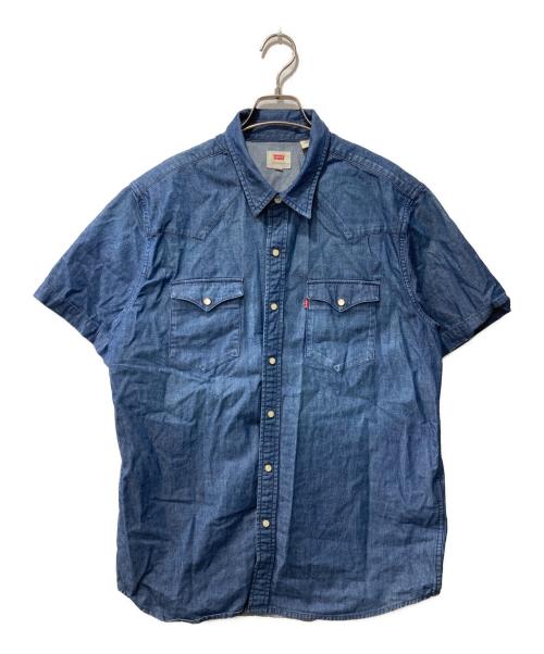 LEVI'S（リーバイス）LEVI'S (リーバイス) 半袖デニムウエスタンシャツ インディゴ サイズ:Ｌの古着・服飾アイテム