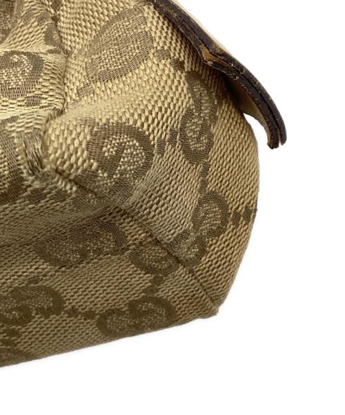 GUCCI（グッチ）GUCCI (グッチ) GGキャンバス×レザー マルチポーチ ベージュの古着・服飾アイテム