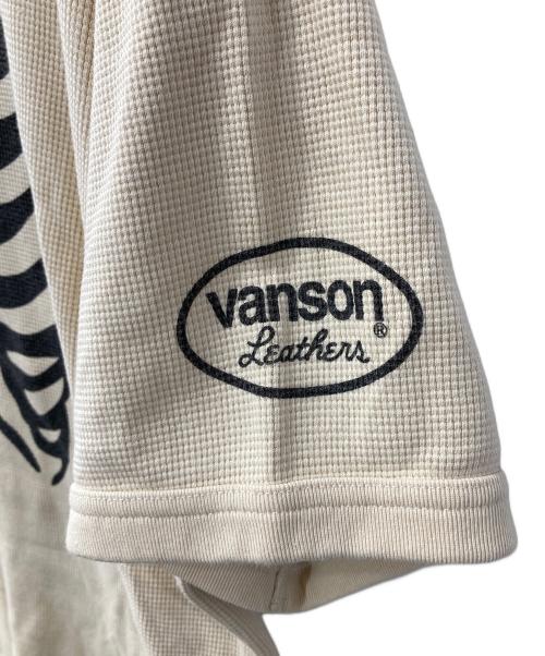 VANSON（バンソン）VANSON (バンソン) スケルトンボーンプリントTシャツ ベージュ サイズ:Mの古着・服飾アイテム