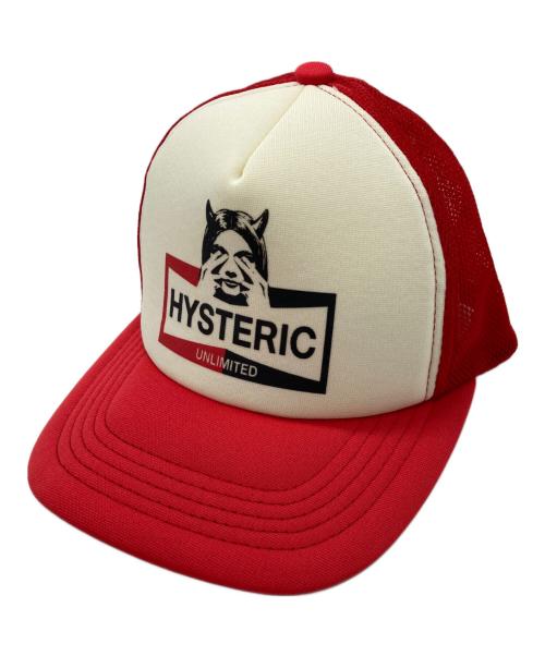 Hysteric Glamour（ヒステリックグラマー）Hysteric Glamour (ヒステリックグラマー) Unlimited Mesh Cap/アンリミテッドメッシュキャップ レッド サイズ:FREEの古着・服飾アイテム