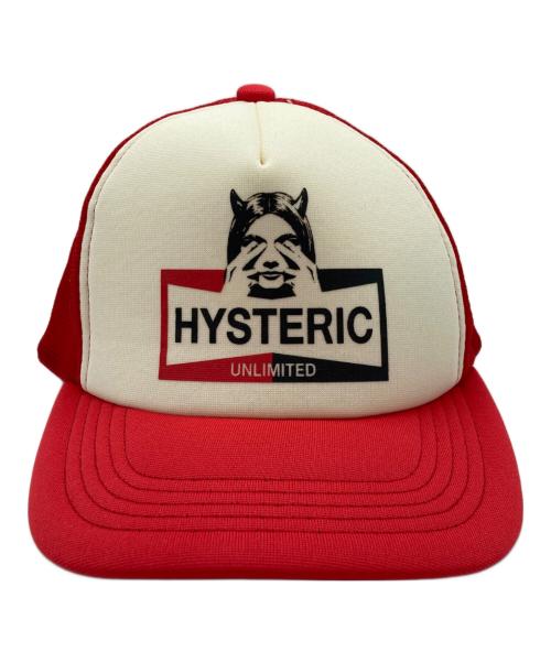 Hysteric Glamour（ヒステリックグラマー）Hysteric Glamour (ヒステリックグラマー) Unlimited Mesh Cap/アンリミテッドメッシュキャップ レッド サイズ:FREEの古着・服飾アイテム